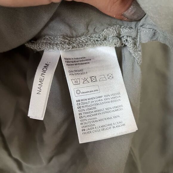 Woman’s Sage Green Half Button Blouse - Picture 6 of 6